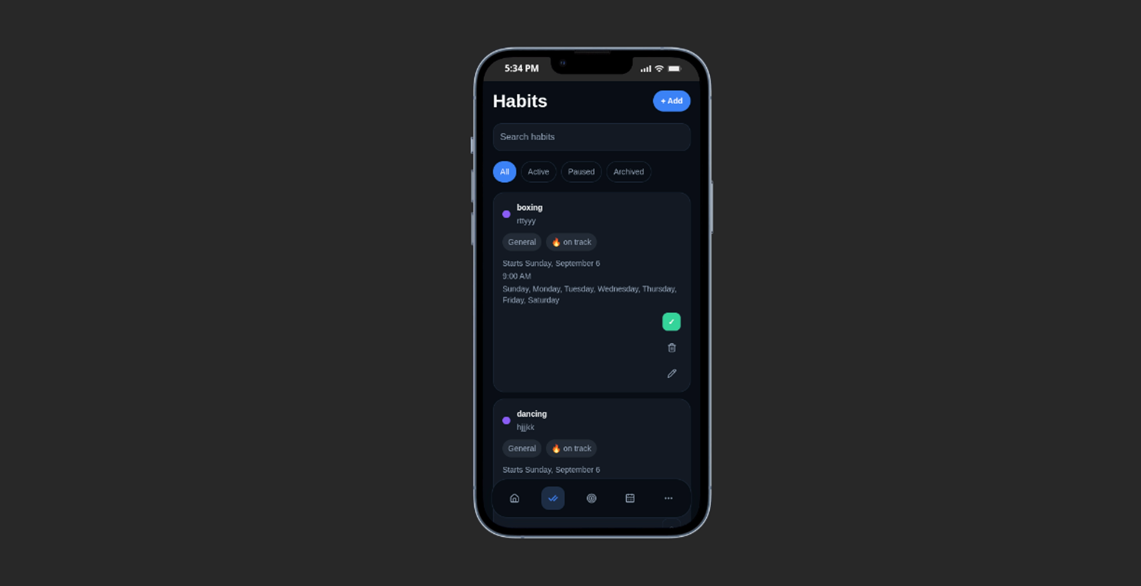 alphahabit screenshot